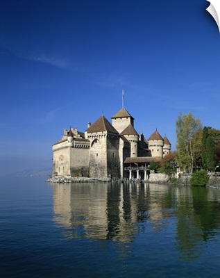 The Chateau de Chillon on Lake Geneva, Switzerland