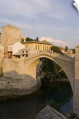 The famous Old Bridge of Mostar, Herzegovina, Bosnia Herzegovina, Europe