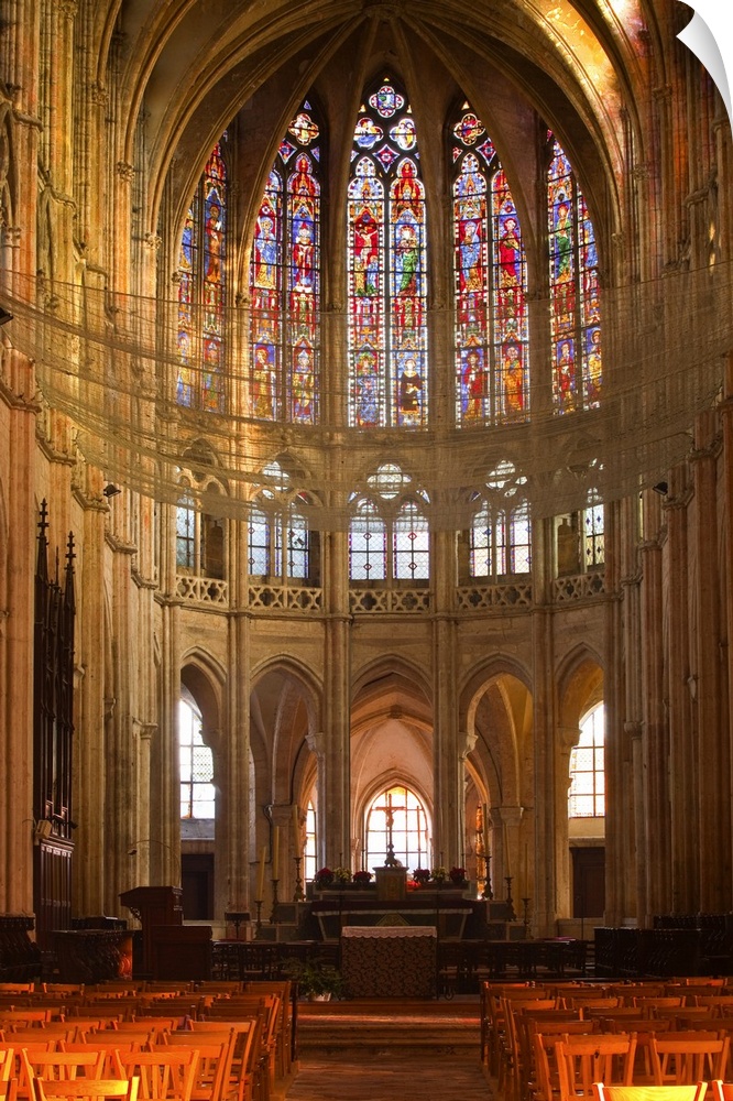 The interior of Saint Pierre church in Chartres, Eure-et-Loir, Centre, France