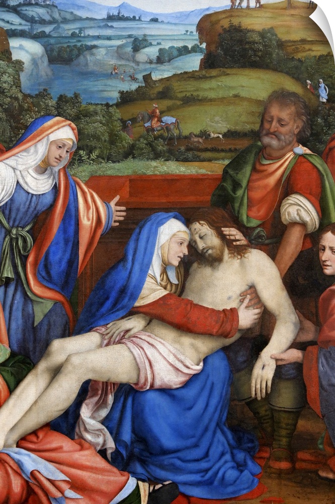 The Lamentation over the Christ's death, by Andrea di Bartolo, painted in 1465, Paris, France, Europe.