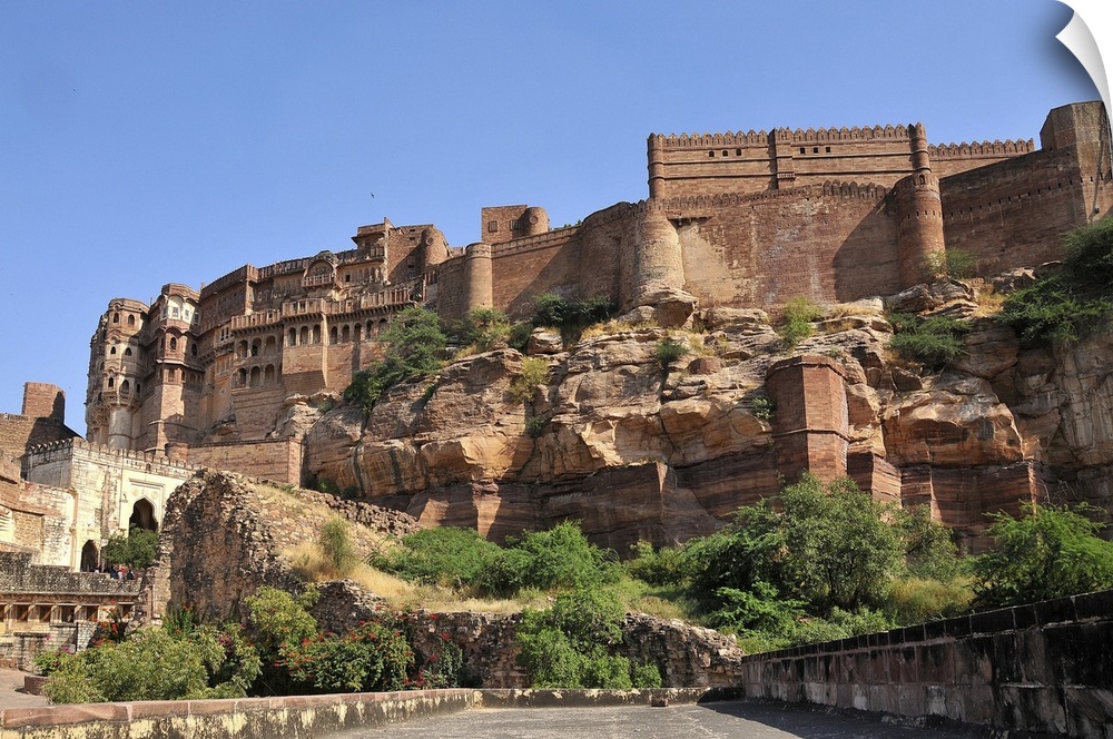 The Mehrangarh Fort of Jodhpur, Rajasthan, India, Asia.