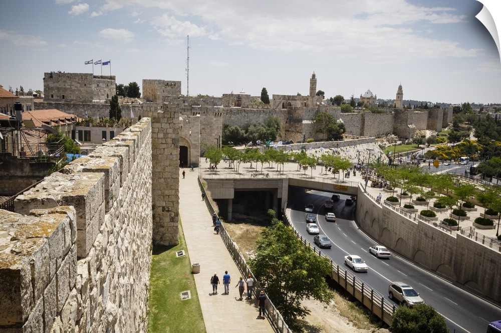 The Old City walls, UNESCO World Heritage Site, Jerusalem, Israel, Middle East.