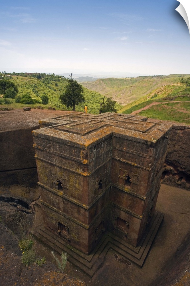 The Sunken Rock Hewn church of Bet Giyorgis, Lalibela, Ethiopia, Africa