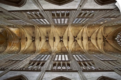 The vaulted ceiling of Vendome Abbey, Loire-et-Cher, Centre, France