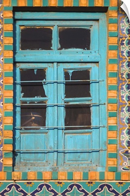 Tiling round blue window, Shrine of Hazrat Ali, Mazar-I-Sharif, Afghanistan