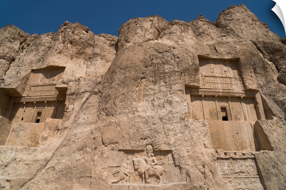Tombs of Ataxerxes I and Darius the Great, Naqsh-e Rostam Necropolis, near Persepolis, Iran, Middle East