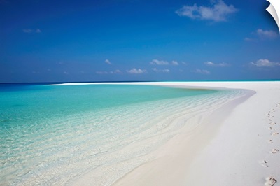 Tropical island and lagoon, Maldives, Indian Ocean, Asia