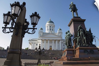 Tsar Alexander II Memorial and Lutheran Cathedral, Senate Square, Helsinki, Finland