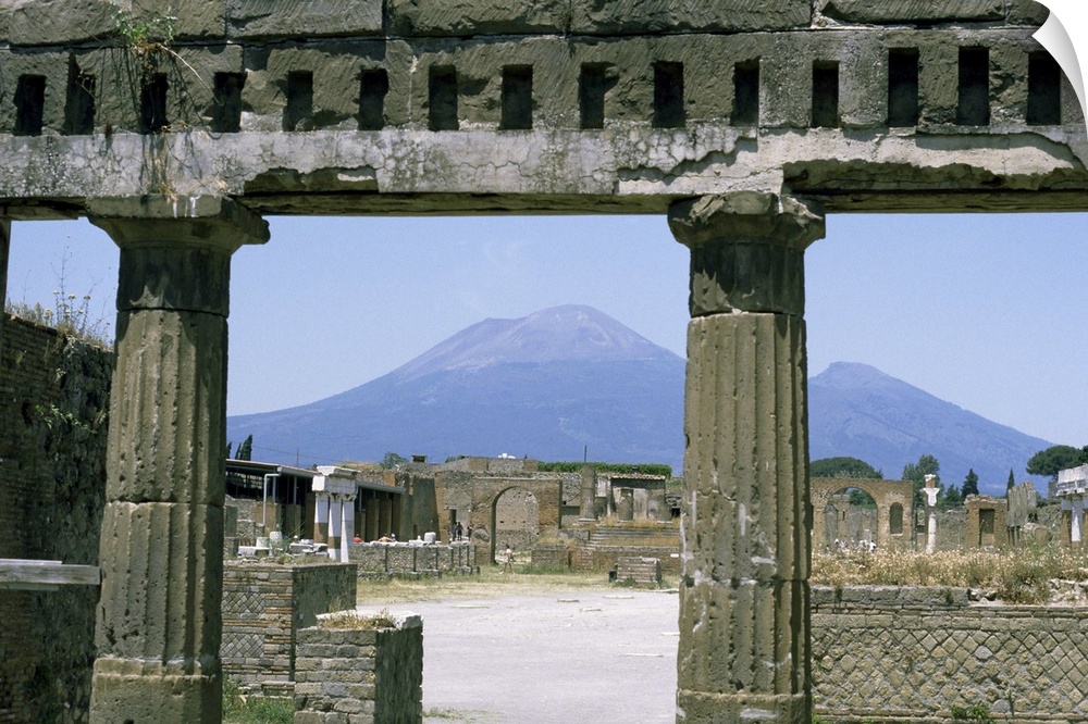 Versuvius Volcano seen from Pompeii, Pompeii, Campania, Italy