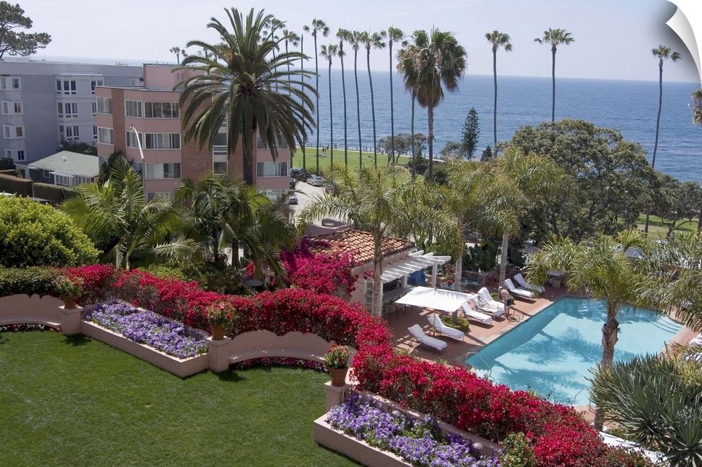 View from the Hotel La Valenica overlooking La Jolla, near San Diego, California