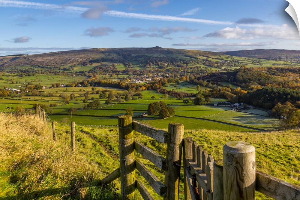 View of Hope in the Hope Valley, Derbyshire, Peak District National Park, England, United Kingdom, Europe
