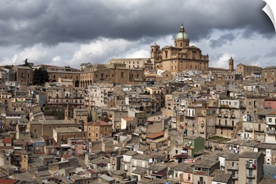 View over the old town, Piazza Armerina, Sicily, Italy