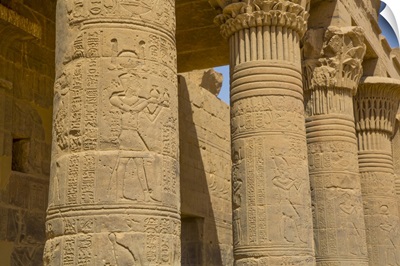 West Colonnade, Temple Of Isis, Philae Island, Aswan, Nubia, Egypt, North Africa, Africa