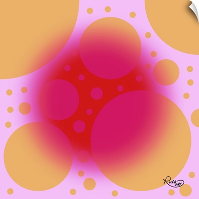 Pink Orange Yellow Circle Abstract