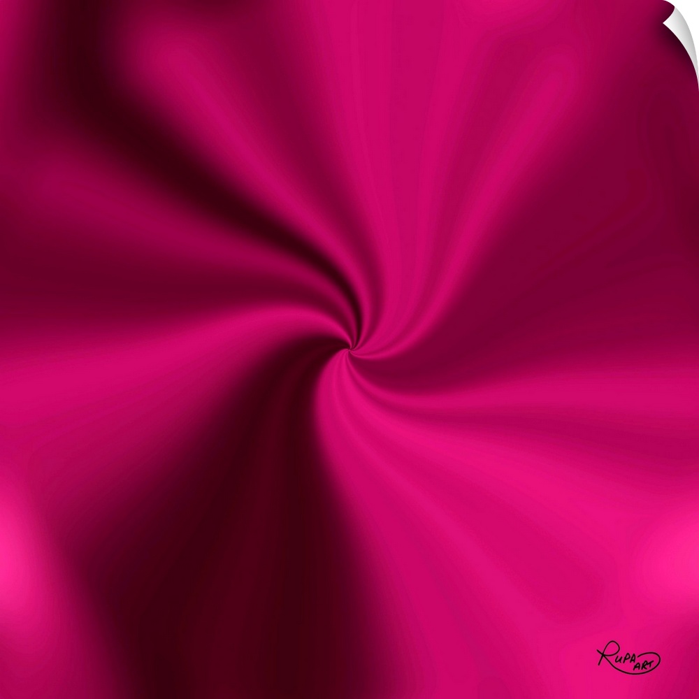 Square pink twirl design coming together at a point in the center.