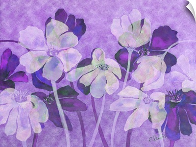 Violet Floral Overlay