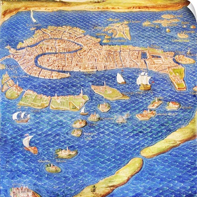 16th century map of Venice