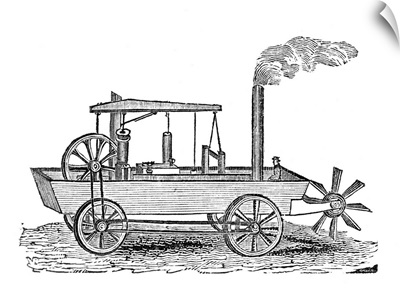 19th Century amphibious vehicle, artwork