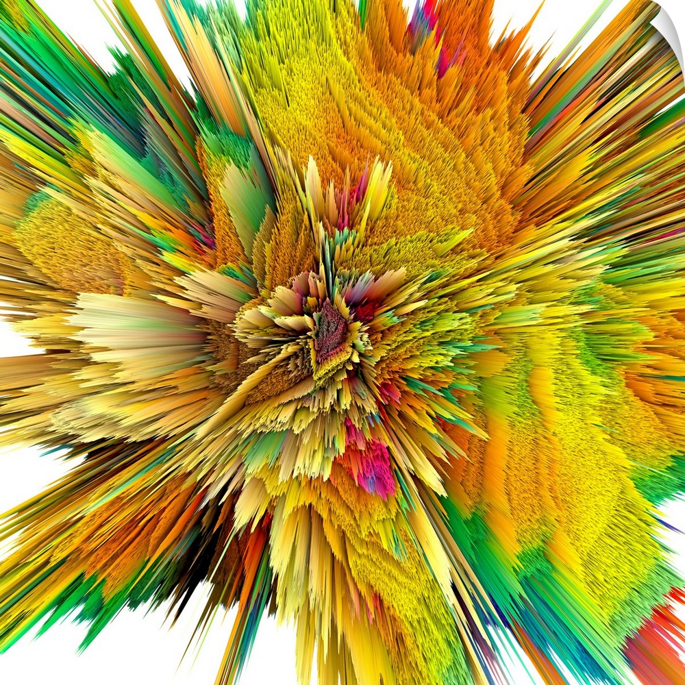 Abstract burst, computer artwork.