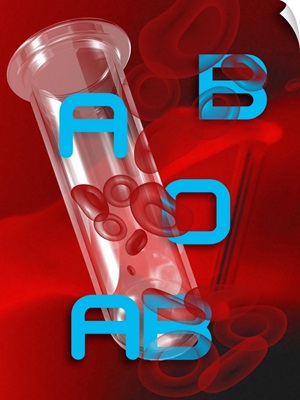 Blood types, conceptual image