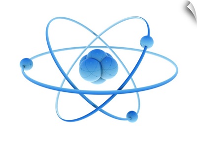 Blue Atoms And Nucleus