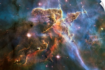 Carina Nebula features, HST image