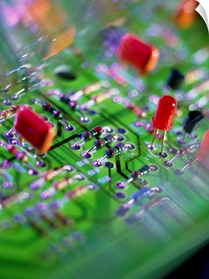 Close-up of an electronic circuit board