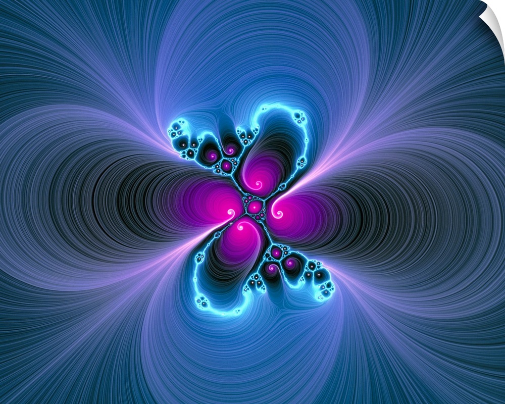 Julia fractal. Computer-generated fractal derived from the Julia Set. Fractals are patterns that are formed by repeating s...