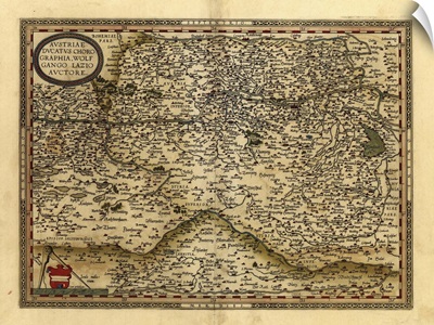 Ortelius's map of Austria, 1570