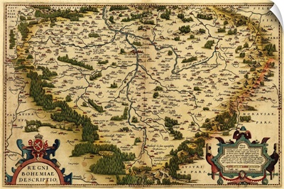 Ortelius's map of Bohemia, 1570