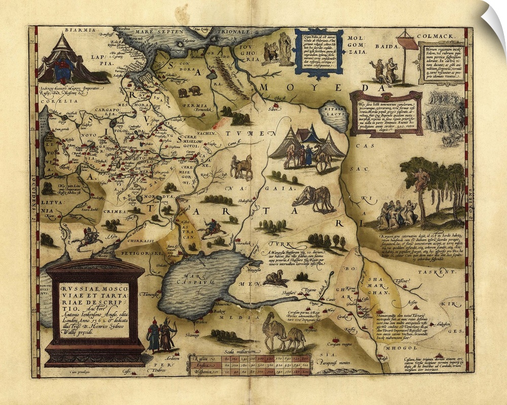 Ortelius's map of European Russia. This map is from the 1570 first edition of Theatrum orbis terrarum ('Theatre of the Wor...