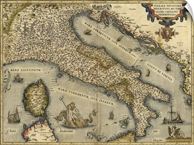 Ortelius's map of Italy, 1570