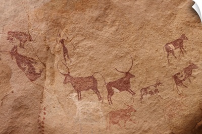 Pictograph of Lion attack, Libya