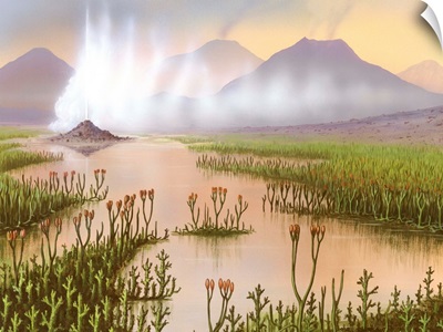 Silurian landscape, artwork