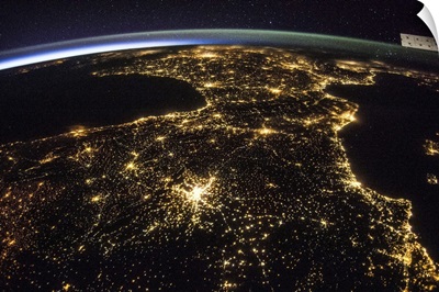 Space And France At Night, ISS Image