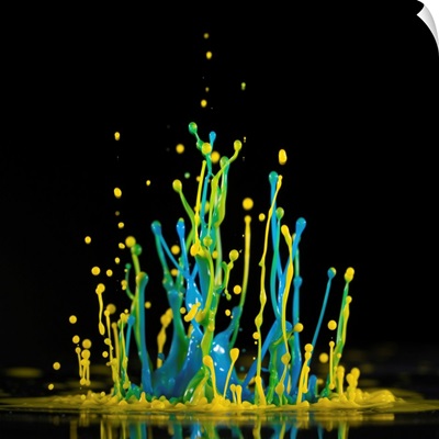 Yellow And Blue Splashes