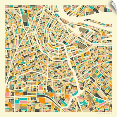 Amsterdam Aerial Street Map