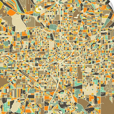 Atlanta Aerial Street Map