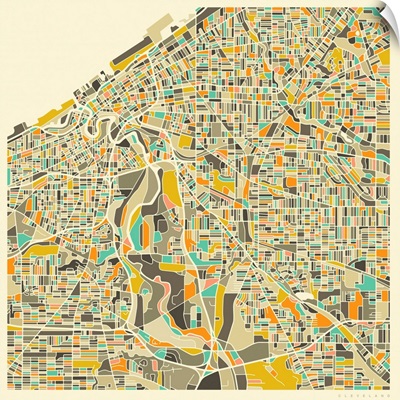 Cleveland Aerial Street Map