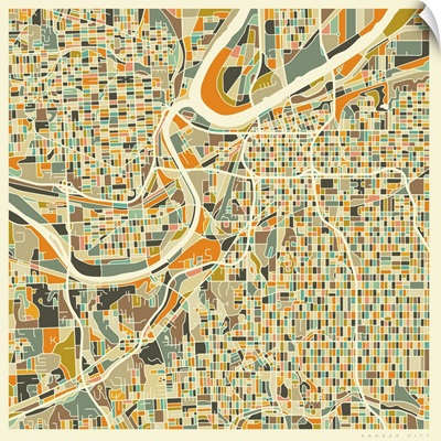 Kansas City Aerial Street Map