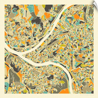 Pittsburgh Aerial Street Map