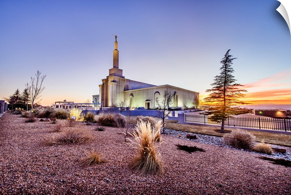 The Albuquerque LDS Temple was constructed in 1998 in New Mexico. It's set in front of the arid Albuquerque landscape and ...