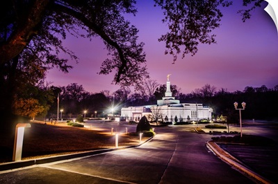 Baton Rouge Louisiana Temple, Purple Twilight Sky, Baton Rouge, Louisiana