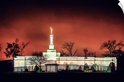 Baton Rouge Louisiana Temple, Red Night Skies, Baton Rouge, Louisiana
