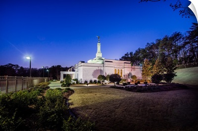 Birmingham Alabama Temple, Side View at Night, Gardendale, Alabama