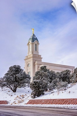 Cedar City Utah Temple, Snowy Morning, Cedar City, Utah