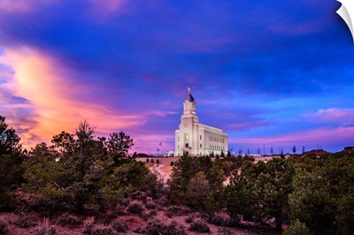 Cedar City Utah Temple, Vibrant Sunrise, Cedar City, Utah