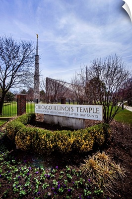 Chicago Illinois Temple Sign, Glenview, Illinois