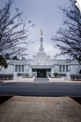 Columbia South Carolina Temple, Front with Trees, Columbia, South Carolina