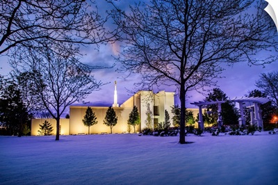Denver Colorado Temple, Spring Snowstorm, Centennial, Colorado